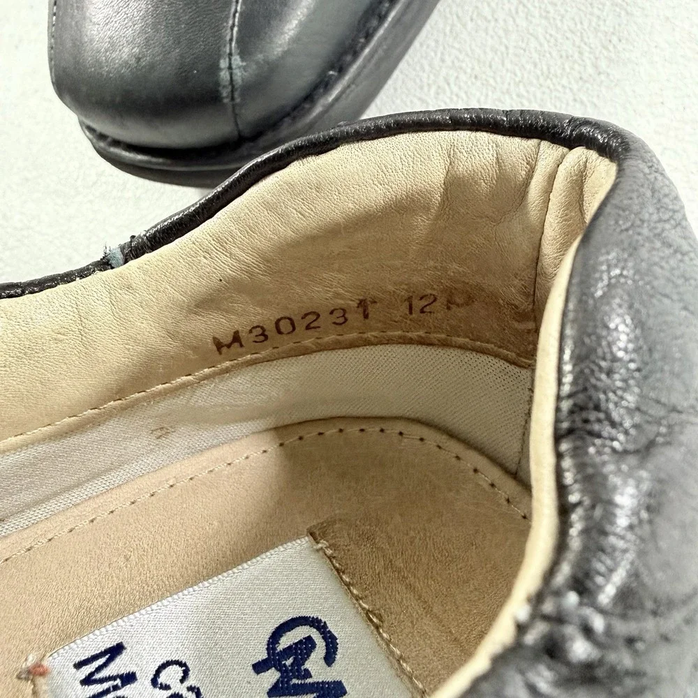 Carlo Morandi Black Pebbled Leather‎ Oxford Dress Shoes Men's Size 12 M